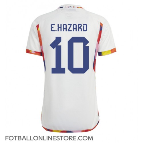 Billige Belgia Eden Hazard #10 Bortetrøye VM 2022 Kortermet